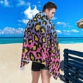 thumbnail image 5 of Rianbow Leopard Print Animal Beach Towel 31" x 71", Quick Dry Bath Towel Super Absorbent Lightweight Travel Towel for Beach Yoga Swim Sport Camping Holiday, 5 of 7