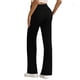 thumbnail image 5 of Amzcrzy Pantalones Yoga Mujer Color Liso - Cintura Elástica, Control Abdominal, Corte Acampanado, Leggings Elásticos Cómodos, Bolsillos S-2XL Negro, 5 of 7