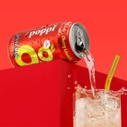 poppi Cherry Limeade Prebiotic Soda, 12 fl oz, 4 Pack Cans