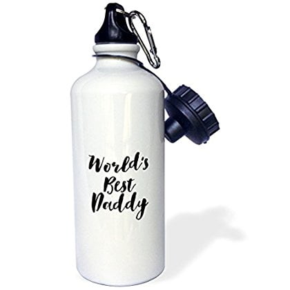 3dRose Phrase - Worlds Best Daddy, Sports Water Bottle, (Best Sports Water Bottle)