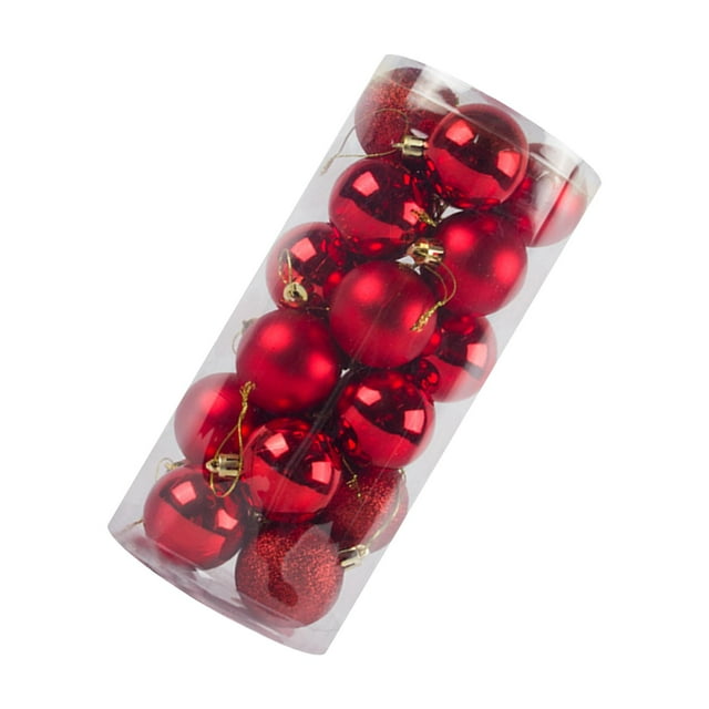 24 Uds. de adornos de bolas de Navidad, adornos navideños, gotas colgantes ligeras decorativas para recuerdo de fiesta, Hotel de Acción de Gracias Rojo BLESIY Bola colgante