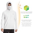thumbnail image 4 of Men’s UPF 50+ Hoodie Shirt with Mask Long Sleeve Permanent UV Sun Protection Neck Gaiter Performance T for Outdoor, 4 of 9
