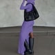 thumbnail image 3 of Vestido largo ajustado con capucha, corte recto, color liso, corte otoñal informal, con abertura lateral, 3 of 8