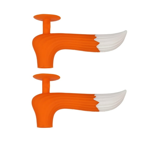 WONIU Fox Tail Safety Silicone Door Handle Covers, Door Knob Covers for Home Office Classroom, Anti-Collision Anti-Static Door Handle Protector Doorknob Cover for Heat Cold, Pack of 2pcs