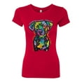 thumbnail image 3 of Dean Russo Unconditional Loyalty Dog Lover Womens Slim Fit Junior Tee, Red, X-Large, 3 of 6