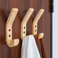 thumbnail image 3 of Perchero De Madera, 4 Ganchos para Abrigos En Forma De J De 155 Mm, Ganchos Para Toallas Montados En La Pared Mejorados, Roble Grado A, Superficie Pulida A Mano, Adecuado Para Cocina Y Estar, 3 of 3