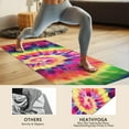 thumbnail image 4 of Colorful Tie Dye Pattern Hot Yoga Mat Towel Non Slip for Hot Yoga - Quick-Drying Yoga Mat Cover with 4 Corner Pockets with Travel Bag - Hot Yoga Towel Non Slip 74"x26", 4 of 6