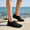 thumbnail image 5 of QWKLEAJ Striped Pattern Water Shoes for Women Men Quick-Dry Aqua Socks Swim Beach Barefoot | Yoga Exercise Wear Sport Accessories Pool Camping Must Haves River Hiking Youth Adult Black 6, 5 of 6