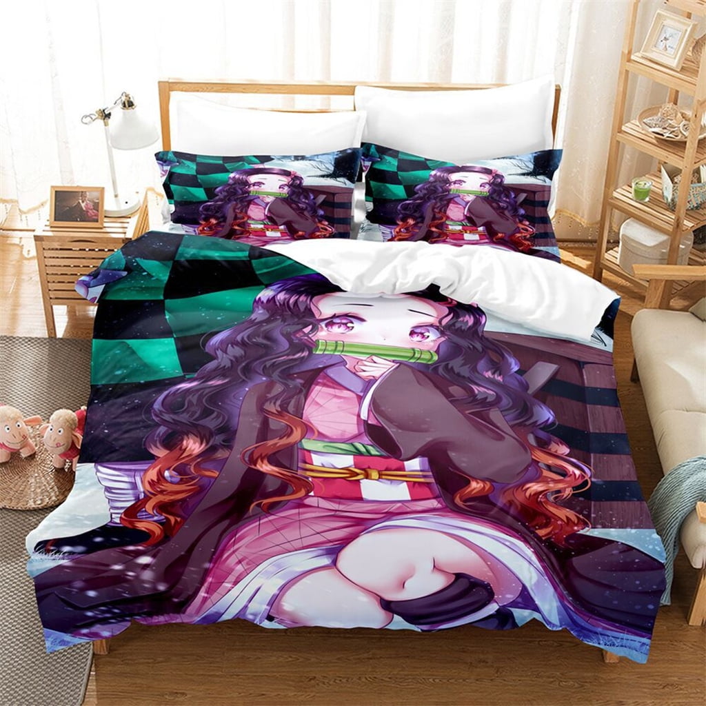 New Anime Comforter Bed Set Twin Full Queen King Size 3PCS Manga