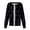 Black, variant on Scrubs For Women Dinosaur Print Long Sleeve Scrub Jacket Snap Button With 2 Pockets Soft Comfortable Fun Nurse Work Outerwear Black L