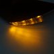 thumbnail image 5 of Un Par 10mm Rosca Moto Espejo Retrovisor con Luz Intermitente LED Amarillo Carcasa Roja, 5 of 5