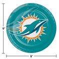 thumbnail image 2 of Miami Dolphins Round Paper Plates 24 Count for 24 Guests, 2 of 3
