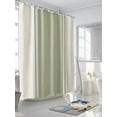 thumbnail image 3 of Abstract Gray Green Color Block Shower Curtain Set ，Waterproof Fabric Shower Curtains Vintage Lines Linen Texture Shower Curtains for Bathroom,Bathroom Decor 54x"78", 3 of 6