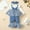 Blue, variant on SGFCWSX Girls Winter Set Baby 3 Piece Outfits Ruffle Sleeve Dress and Flared Pants with Headband Sets Blue Size 3 Months