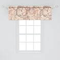 thumbnail image 2 of Floral Boho Window Valance, Retro Colors Lilac Flowers with Lines Pattern on Grunge Spots Back, Curtain Valance for Kitchen Bedroom with Rod Pocket, 54" X 18", Champagne Burnt Sienna, by Ambesonne, 2 of 2