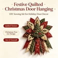 thumbnail image 2 of Festive Quilted Christmas Door Hanging DIY Sewing Kit，Scarlet Cardinal Song | 3D Padded Patchwork Sewing Set for Beginners, DIY Christmas Fabric Wall Hanging Kit, 2 of 8