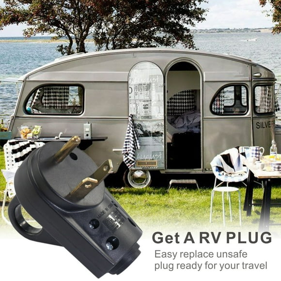 asddcavvf 30 AMP RV Receptacle Plug Male End for TT-30P Replacement Electrical Adapter