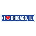 thumbnail image 1 of J'adore Chicago, Signe de Rue il City State us Mur Route décor Cadeau, 1 of 1