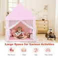 thumbnail image 4 of Costway Unisex Kids Castle Fairy Play Tents, Pink, 4 of 11