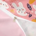 thumbnail image 4 of Erosebridal Funny Rabbit Duvet Cover Set for Girls, Cartoon Flower Carrot Bedding Full, Pink Reversible 3pcs, 1 Duvet Cover and 2 Pillowcases, No Comforter, 4 of 6