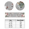 thumbnail image 3 of Bed Runner Scarf Twin Size, Grey Christmas Stain Bed Runners & Scarves for Foot of Beds, Snowman Xmas Balls Pine Needle Tree Decorative Bedding Runner Scarf for Hotel Home Bedroom, 3 of 6
