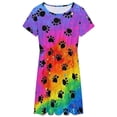 thumbnail image 3 of Watercolor Dog Paw Sundress Short Sleeve Dress Summer Women Clothes Dress for Women Dresses, 3 of 7