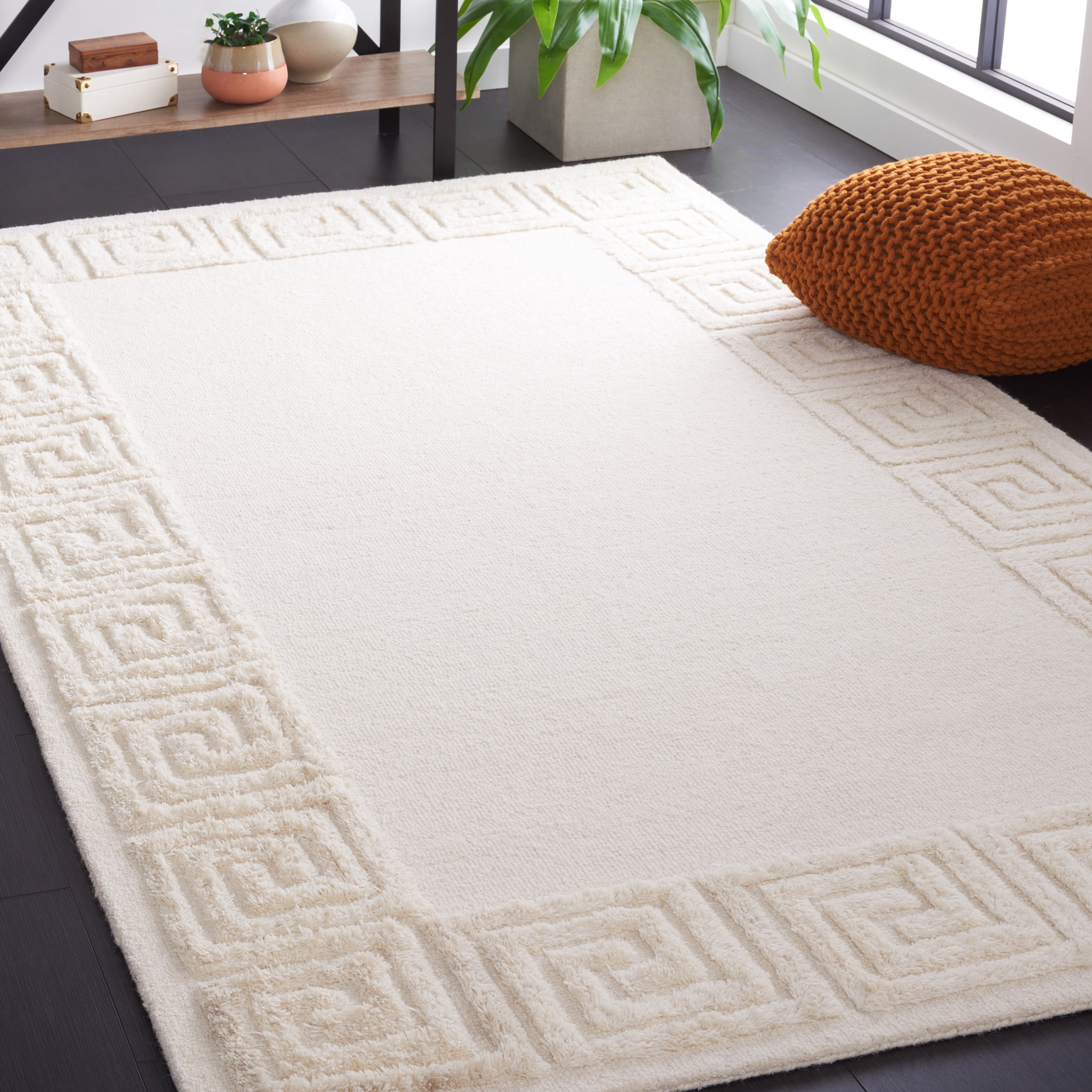 SAFAVIEH Metro Ethelred Bordered Area Rug, Ivory, 3' x 5'