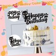 thumbnail image 4 of Decoración para tartas STATWTHMA con forma de gato negro con purpurina, feliz cumpleaños, 4 of 7