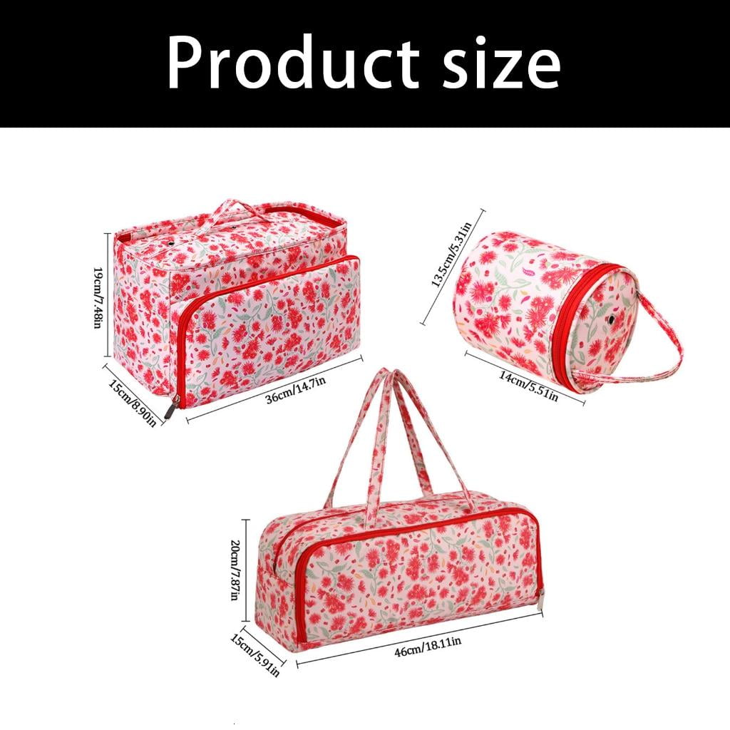 Giaone Storage Organizer for Crochet Tools Multiple Compartments Storage Container