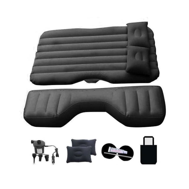 Guardoinrt Rear Seat Sleeping Mat Car Traveling Cozy And Comfortable Fully Fitting Black With long foot piers