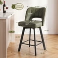 thumbnail image 3 of Romorgniz Bar Stool with Back Set of 4, Counter Height Bar Stools with Footrest Swivel Bar Stools with Ergonomic Hollow Backrest for Kitchen Counter, Olive Green, 3 of 9