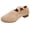 Coffee, variant on Women's Latin Dance Shoes Low Block Heel Non Slip Close Toe Beginner Ballroom Dance Practice Shoes with Elastic Ankle Strap