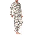 thumbnail image 2 of Fotbe Pig And Watermelon Pijama de Hombre con Estampado de Manga Larga, Conjunto de 2 Piezas, Ropa de Dormir Suave y Cómoda con Bolsillos-Large, 2 of 7