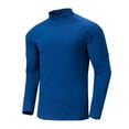 thumbnail image 2 of COSFO Mock Neck Men Sweatshirts Pullover Athletic Solid Shirts Loose Fit Casual Stretch Lightweight Long Sleeve Shirts for Men, 2 of 6