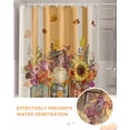 thumbnail image 6 of Thanksgiving Fall Shower Curtain Set ，Waterproof Fabric Shower Curtains Sunflowers Pumpkin Fall Plants Shower Curtains for Bathroom,Bathroom Decor 66"x72", 6 of 7
