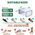 thumbnail image 2 of Plentio Shoe Boxes Clear Plastic Stackable, 12 Pack Shoe Storage, 13” x 9” x 5.5” Shoe Organizer for Closets, Easy to Assemble, Sturdy, Front Opening, Clear Shoe Containers(GY), 2 of 9