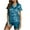 Blue-Heart, variant on GERsome Womens Silk Satin Pajamas Sets Soft Loungewear Two-Piece Sleepwear Short Sleeve Button-Down Tops and Shorts Pj Set S-3XL