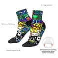 thumbnail image 4 of Lsque Geometry Dash Printed Crew Socks, Moisture-Wicking Socks, Athletic Socks for Men Breathable Cushion Socks Casual Sport Socks for Running Traveling, 4 of 6