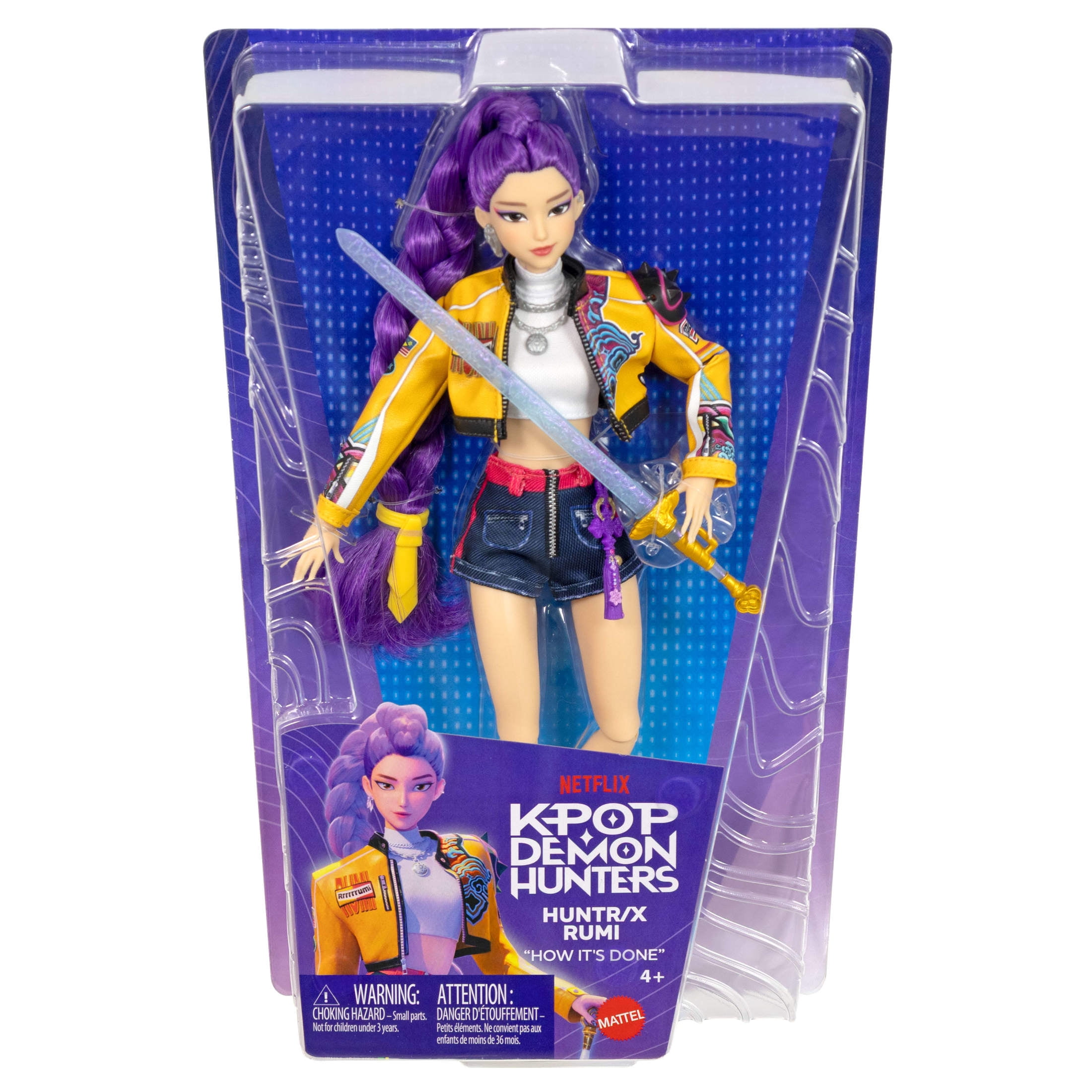 KPop Demon Hunters HUNTR/X Rumi Fashion Doll in Removable Look with Themed Movie Accessories