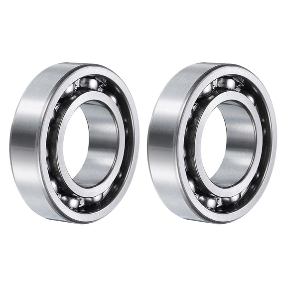 Uxcell 6306-2RS Deep Groove Ball Bearings, 25mm I.D x 72mm O.D x 19mm Thick C3 Double Rubber Sealed Chrome Steel, Black