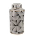 thumbnail image 1 of Sagebrook Home 14756-02 Ceramic 16" Covered Jar, Abstract, Black, 1 of 1
