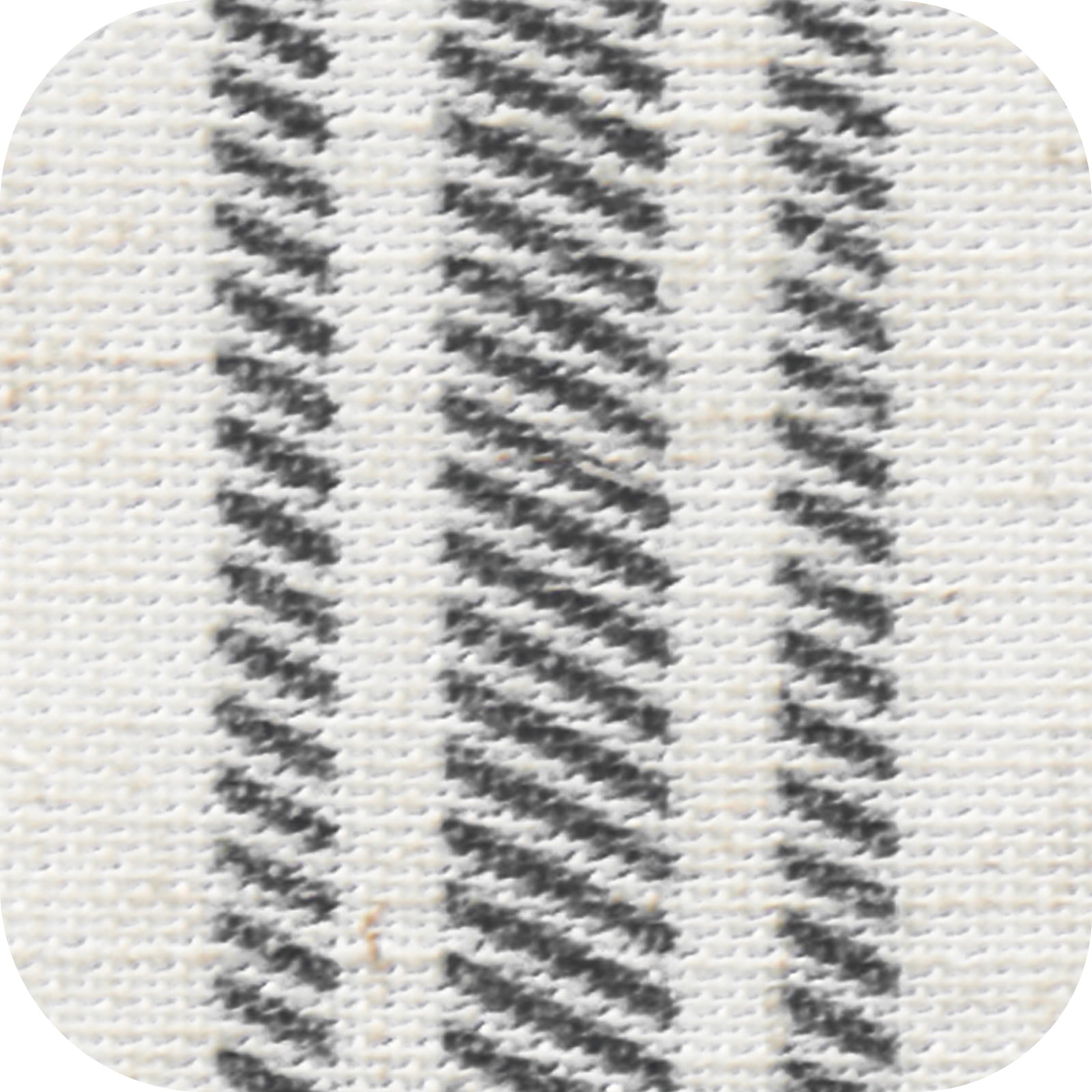 Twill Striped Black on Beige