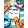 thumbnail image 3 of Decorative Summer Pool Banner Welcome Pool Beach Theme for Outdoor Party Kids Gathering Poolside Celebration, 3 of 7