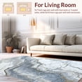 thumbnail image 2 of ODIKA 8'x10' Machine Washable Non-Slip Area Rug, Modern Marbled Vein for Contemporary Floor High Traffic Rug, White, 128911, 2 of 7