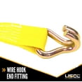 thumbnail image 4 of 2" x 12' Yellow Ratchet Strap w/ Double J Hook, 4 of 7