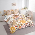 thumbnail image 2 of Feelyou Kitten Cat Bedding Comforter Set 7pcs, Flower Plant King Bedding Sets, 2 of 7