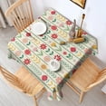 thumbnail image 2 of Pioneer Flower Floral Print Pattern Square Tablecloth,Waterproof Square Table Cover,Wipeable Spillproof Washable Table Cover for Home Kitchen Party Decor 60"x60"(152x152cm), 2 of 6