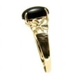 thumbnail image 4 of Genuine natural black coral ring Hawaiian plumeria flower solid 14k yellow gold, 4 of 5