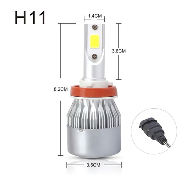 2 uds bombilla de luz de freno H7 H1 H4 H11 lámpara antiniebla automática 4000LM 6000K 40W (H8/H11) Sywqhk Accesorios para autos y motos