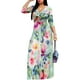 thumbnail image 2 of Vestido largo PinkPatty para mujer, manga 3/4, cuello en V, talla grande, 2 of 8